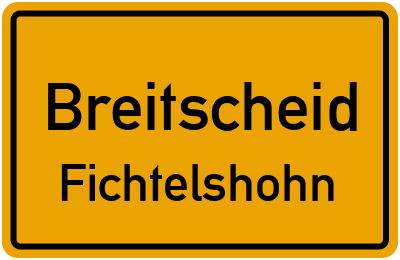 Straßenverzeichnis Breitscheid Fichtelshohn