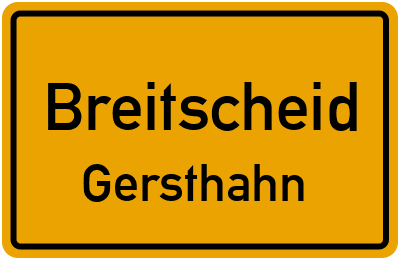 Straßenverzeichnis Breitscheid Gersthahn