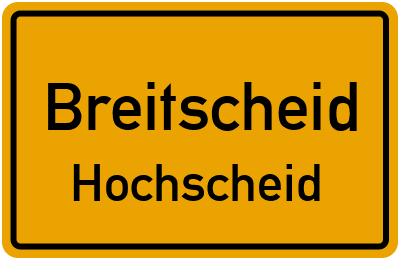 Straßenverzeichnis Breitscheid Hochscheid