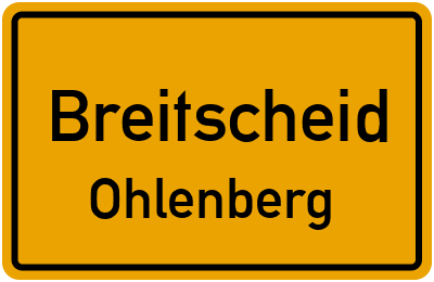 Straßenverzeichnis Breitscheid Ohlenberg