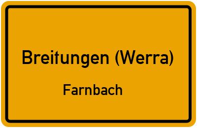 Straßenverzeichnis Breitungen (Werra) Farnbach