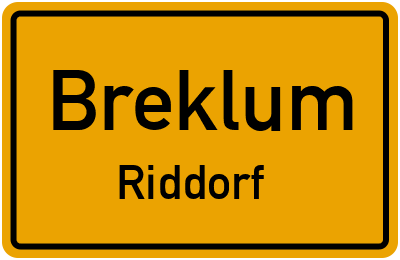 Straßenverzeichnis Breklum Riddorf