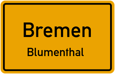 Ortsschild Bremen Blumenthal