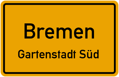 Ortsschild Bremen Gartenstadt Süd