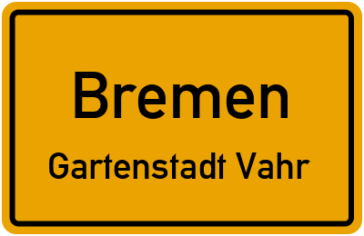 Straßenverzeichnis Bremen Gartenstadt Vahr