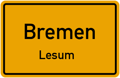 Ortsschild Bremen Lesum