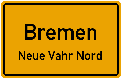 Ortsschild Bremen Neue Vahr Nord