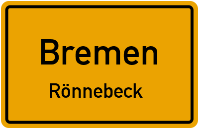 Ortsschild Bremen Rönnebeck
