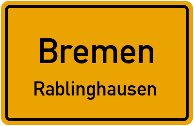 Ortsschild Bremen Rablinghausen