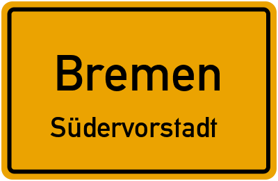 Ortsschild Bremen Südervorstadt
