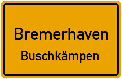 Straßenverzeichnis Bremerhaven Buschkämpen