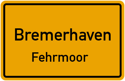 Straßenverzeichnis Bremerhaven Fehrmoor