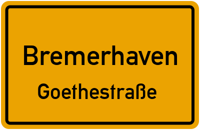 Straßenverzeichnis Bremerhaven Goethestraße