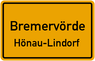 Straßenverzeichnis Bremervörde Hönau-Lindorf