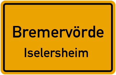 Straßenverzeichnis Bremervörde Iselersheim