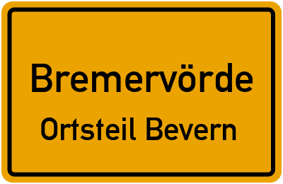 Straßenverzeichnis Bremervörde Ortsteil Bevern