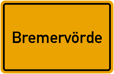 Ortsschild von Stadt Bremervörde in Niedersachsen