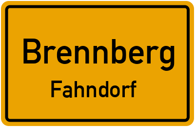 Ortsschild Brennberg Fahndorf