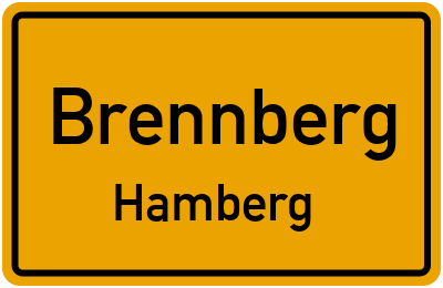 Ortsschild Brennberg Hamberg