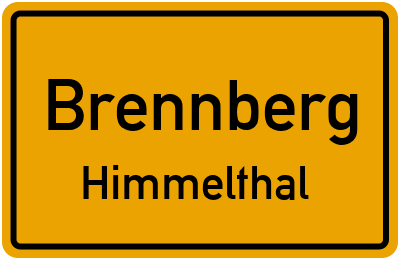 Ortsschild Brennberg Himmelthal