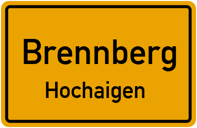 Straßenverzeichnis Brennberg Hochaigen