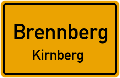 Ortsschild Brennberg Kirnberg