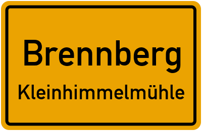 Straßenverzeichnis Brennberg Kleinhimmelmühle