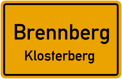 Ortsschild Brennberg Klosterberg