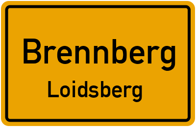 Ortsschild Brennberg Loidsberg