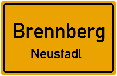 Ortsschild Brennberg Neustadl