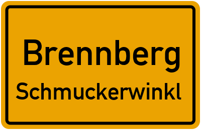 Straßenverzeichnis Brennberg Schmuckerwinkl