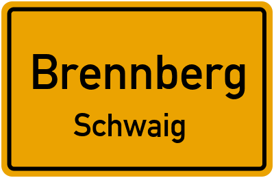 Ortsschild Brennberg Schwaig
