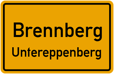 Ortsschild Brennberg Untereppenberg