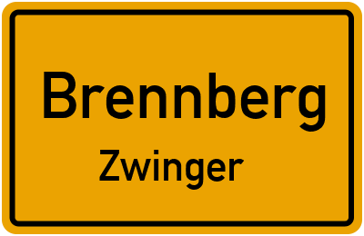 Ortsschild Brennberg Zwinger