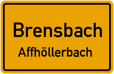 Straßenverzeichnis Brensbach Affhöllerbach