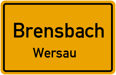 Straßenverzeichnis Brensbach Wersau