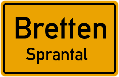 Straßenverzeichnis Bretten Sprantal