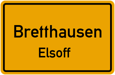 Straßenverzeichnis Bretthausen Elsoff
