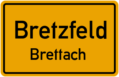 Ortsschild Bretzfeld Brettach