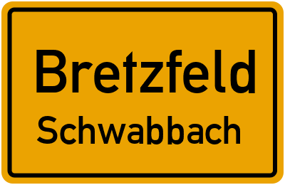 Ortsschild Bretzfeld Schwabbach