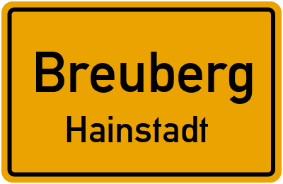 Ortsschild Breuberg Hainstadt