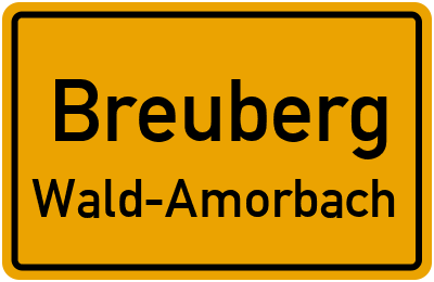 Ortsschild Breuberg Wald-Amorbach