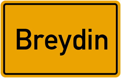 Ortsschild von Gemeinde Breydin in Brandenburg