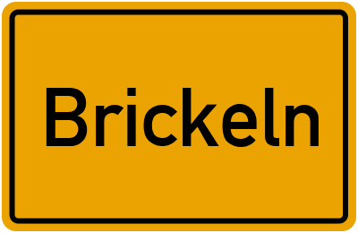 Ortsschild von Gemeinde Brickeln in Schleswig-Holstein