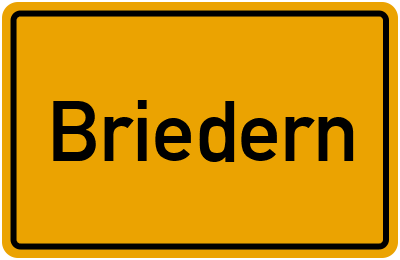 Ortsschild von Gemeinde Briedern in Rheinland-Pfalz