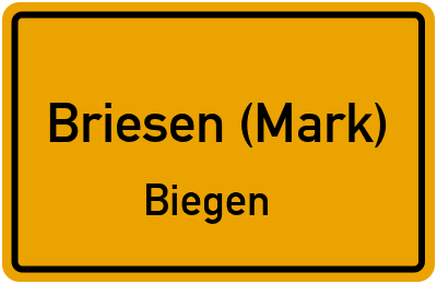 Straßenverzeichnis Briesen (Mark) Biegen