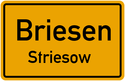 Straßenverzeichnis Briesen Striesow