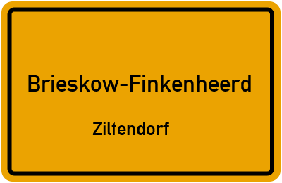 Straßenverzeichnis Brieskow-Finkenheerd Ziltendorf