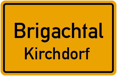 Ortsschild Brigachtal Kirchdorf