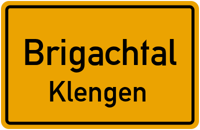 Ortsschild Brigachtal Klengen